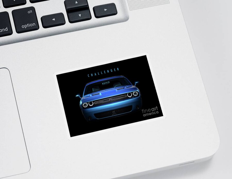 Dodge Sticker featuring the digital art Dodge Challenger by Airpower Art