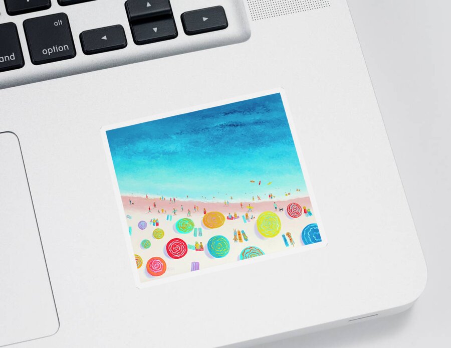 Beach Sticker featuring the painting Dreaming of sun, sand and sea by Jan Matson