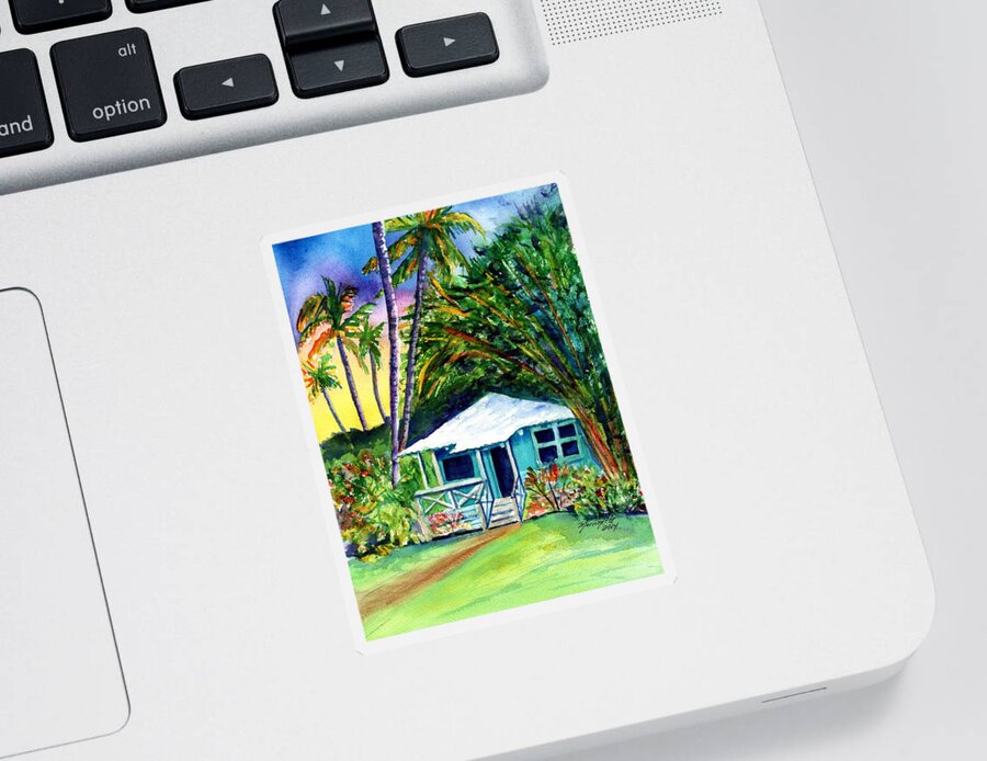 Kauai Sticker featuring the painting Dreams of Kauai 2 by Marionette Taboniar
