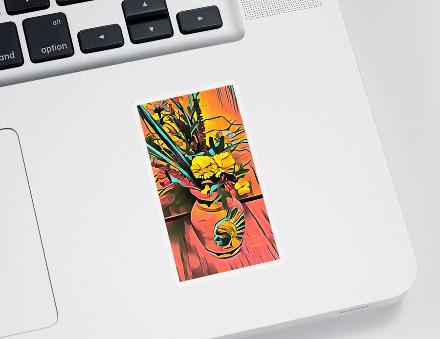 Flowers Sticker featuring the photograph Dried Flower Arrangement by Floyd Snyder