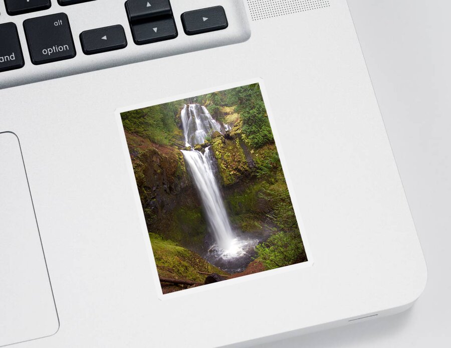 Waterfall Sticker featuring the photograph Dual Cascade by Todd Kreuter