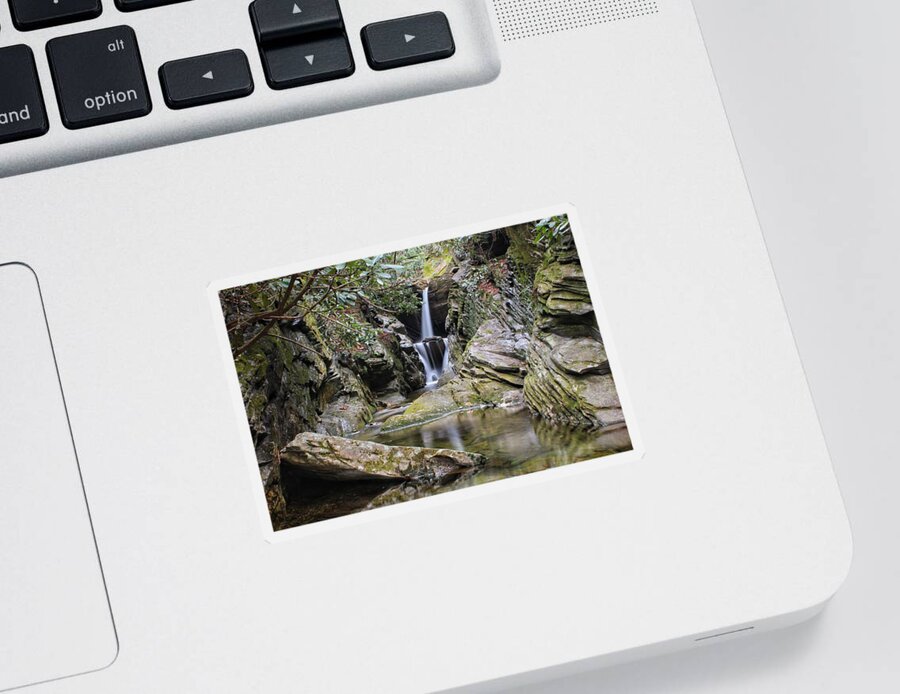 Diggers Creek Falls Sticker featuring the photograph Duggers Creek Falls by Chris Berrier