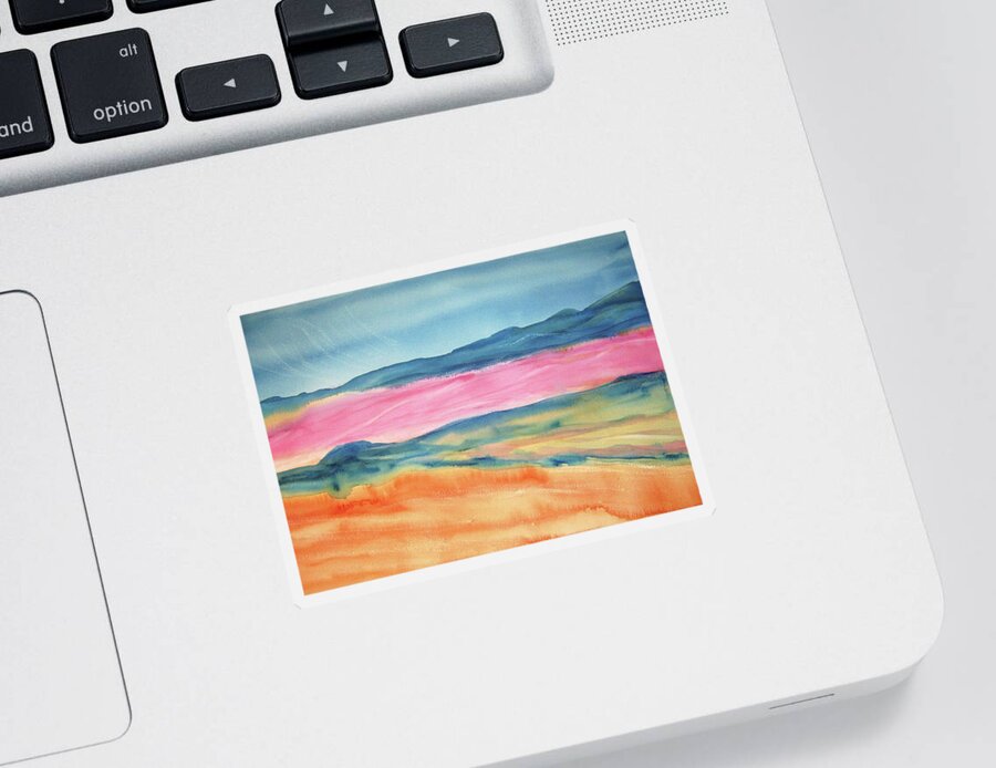 Dunes Sticker featuring the painting Dunes by Ellen Levinson