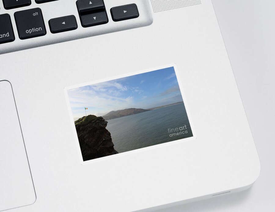Eddie Barron Sticker featuring the photograph View from Dunree Fort Donegal by Eddie Barron