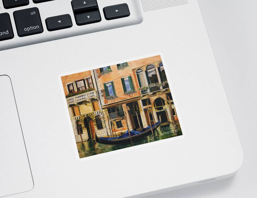 Venice Painting Sticker featuring the painting Early Morning in Venice by Charlotte Blanchard