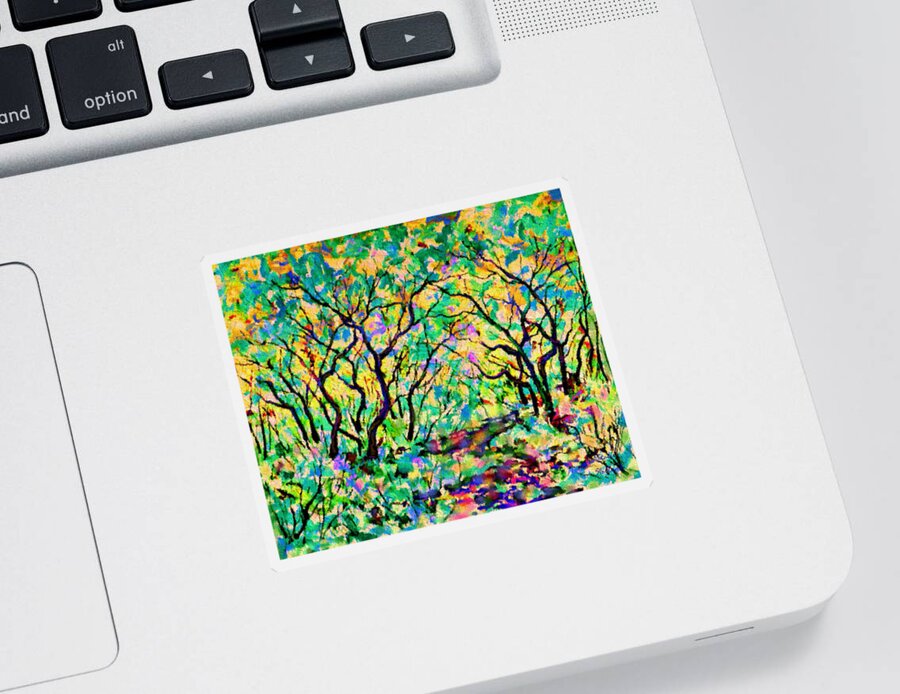 Natalie Holland Art Sticker featuring the painting Early Spring by Natalie Holland