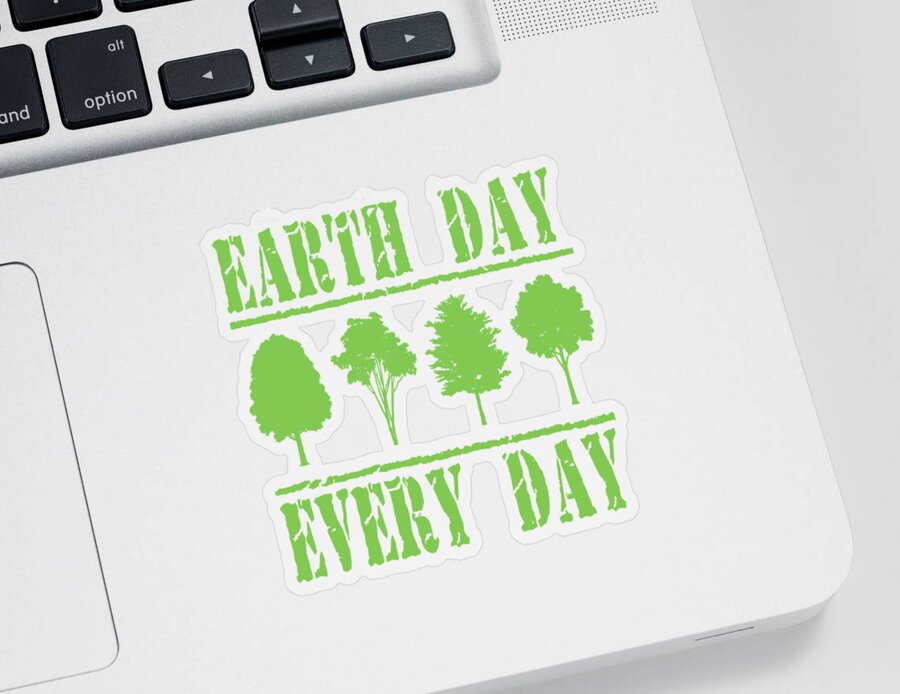 Earth Day Sticker featuring the digital art Earth Day Every Day by David G Paul