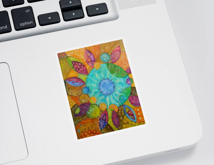 Contemporary Sticker featuring the painting Effervescent by Tanielle Childers