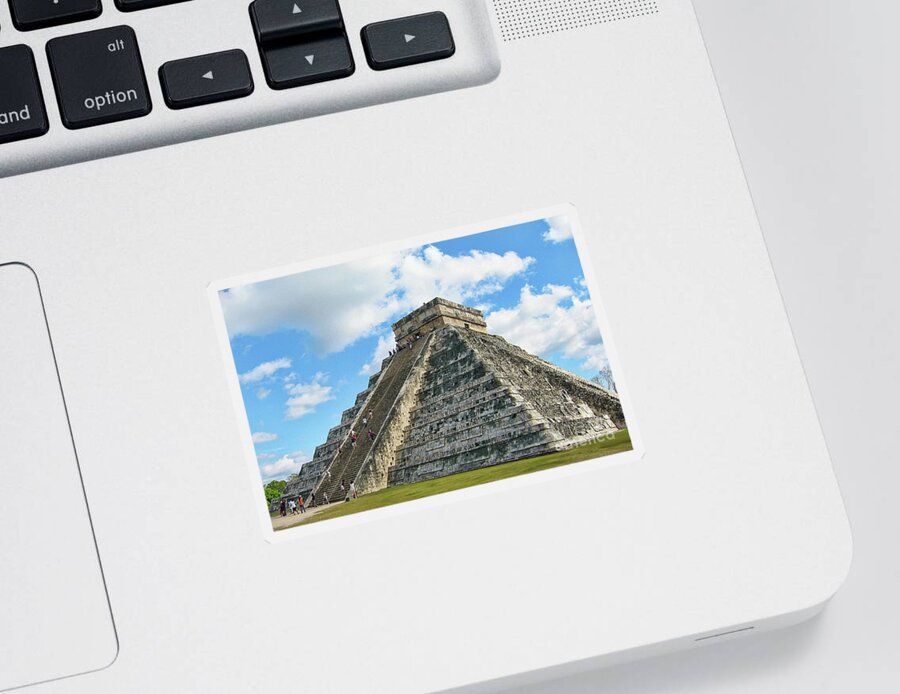El Castillo Sticker featuring the photograph El Castillo of Chichen Itza by Teresa Zieba