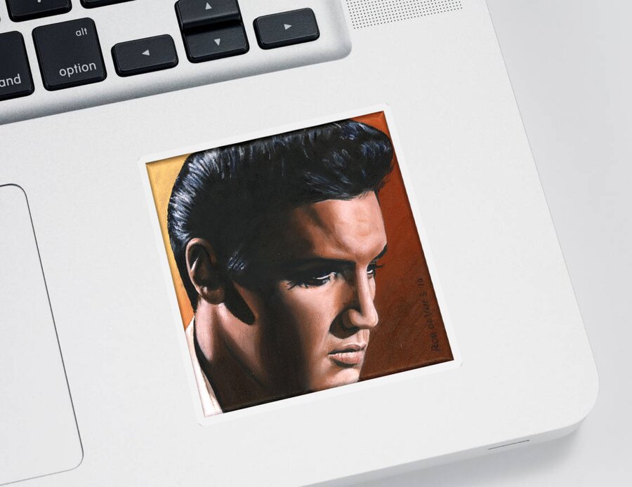 Elvis Sticker featuring the painting Elvis 24 1963 by Rob De Vries