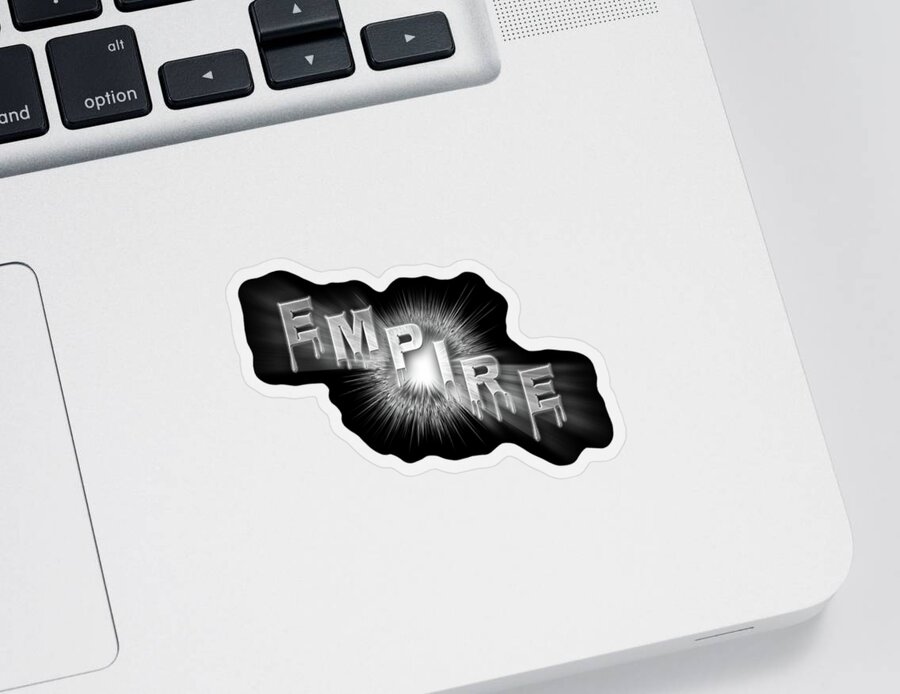 Empire Sticker featuring the digital art Empire - The Rule Of Power by Rolando Burbon