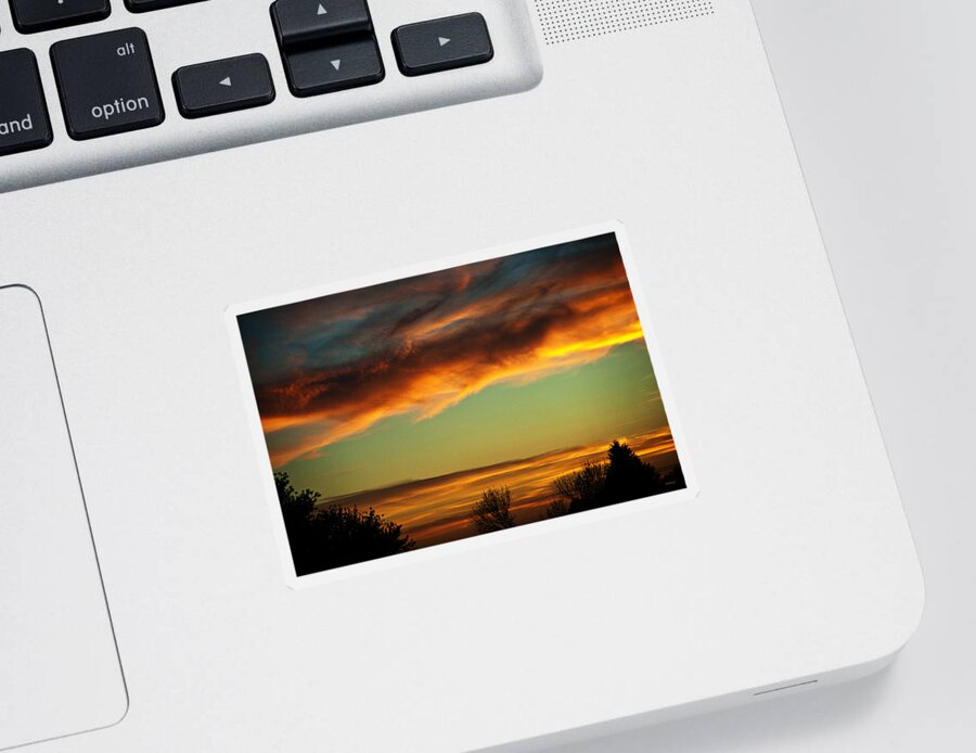 Sunset Sticker featuring the photograph End Of Day by Ed Peterson