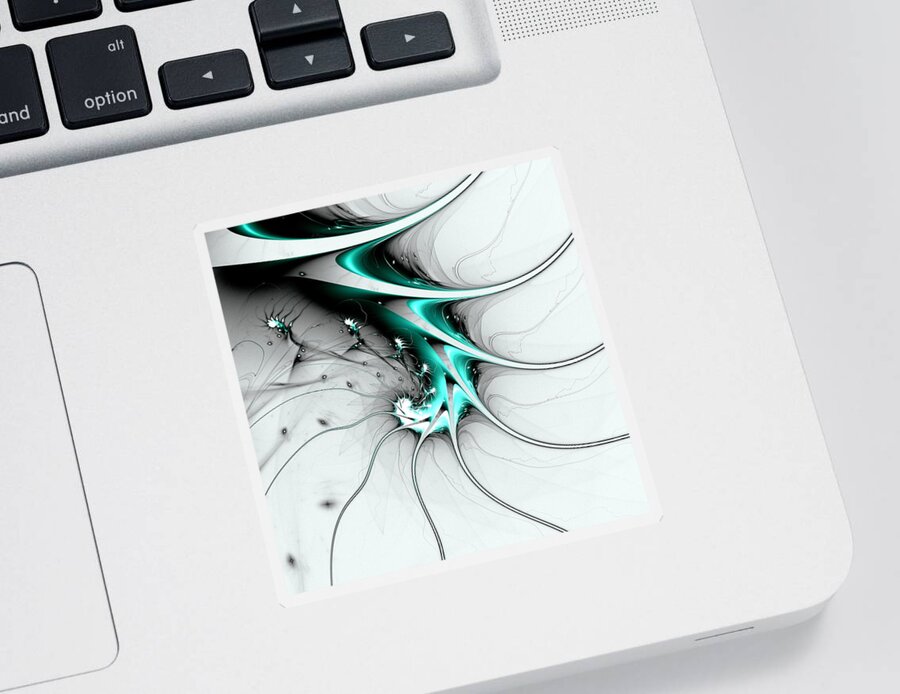 Entity Sticker featuring the digital art Entity by Anastasiya Malakhova