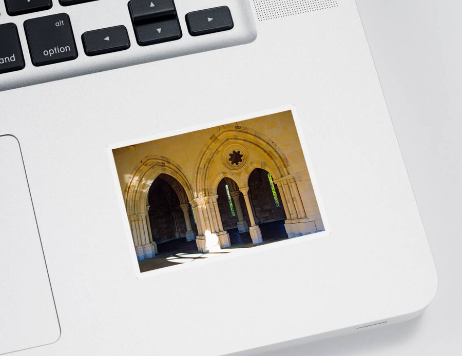  Abbey Of New Clairvaux Sticker featuring the photograph Entrance into the Sacred area of the Abbey by Tikvah's Hope