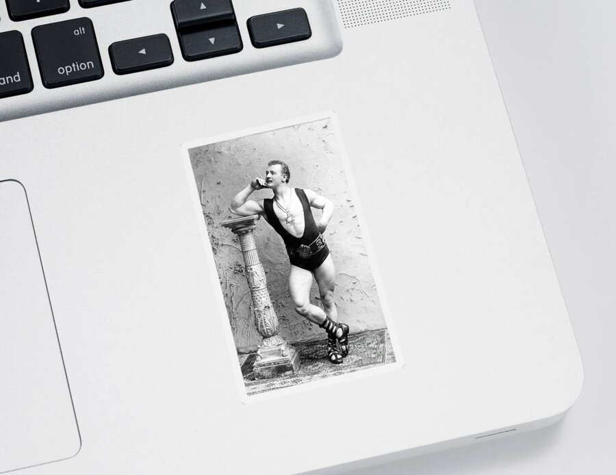 Erotica Sticker featuring the photograph Eugen Sandow, Father Of Modern by Science Source
