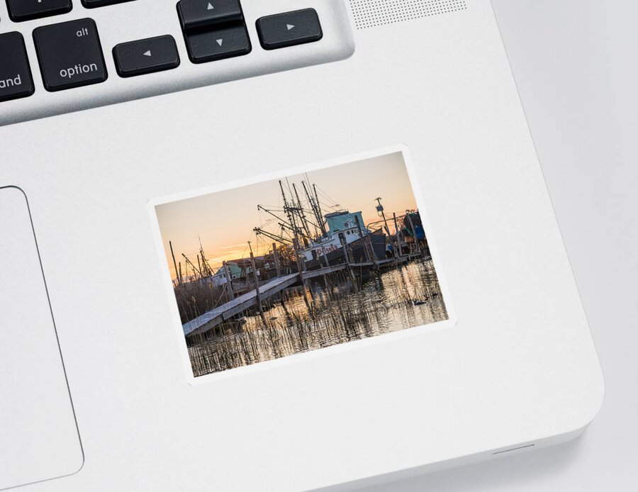 New Jersey Sticker featuring the photograph Evening Docks by Kristopher Schoenleber