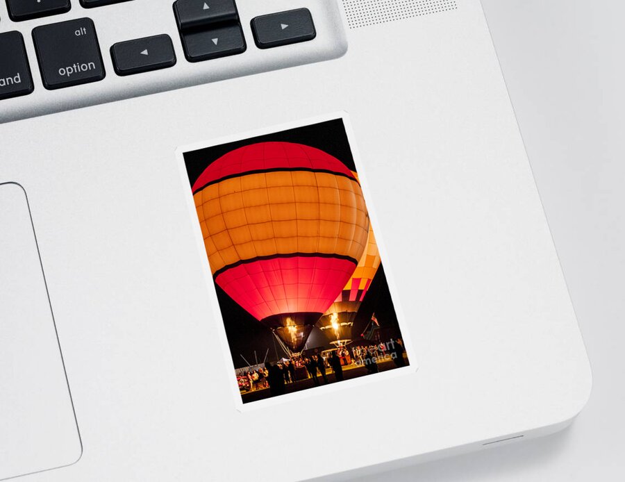 Hot-air Sticker featuring the photograph Evening Glow Red And Yellow by Kirt Tisdale