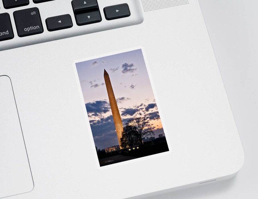 Monument Sticker featuring the photograph Evening Inspiration by Christopher Holmes
