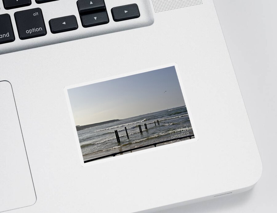 Waves Sticker featuring the photograph Evening Seascape. by Elena Perelman