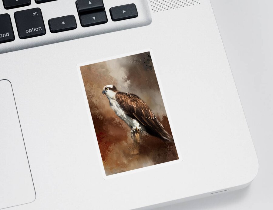 Osprey Sticker featuring the photograph Ever Watchful by Kim Hojnacki