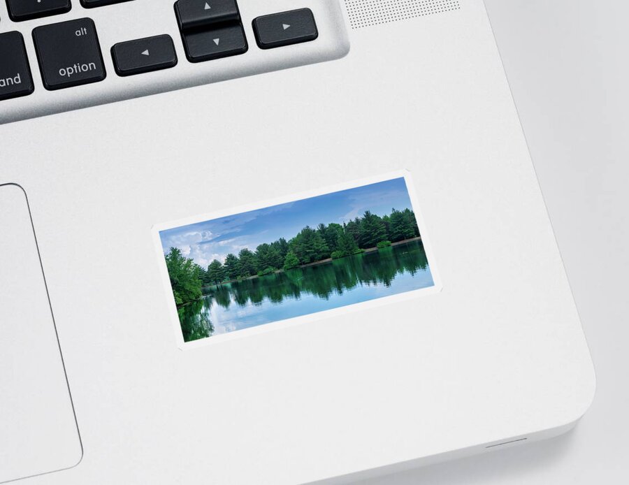 Nature Sticker featuring the photograph Evergreen Lake Reflections by Jason Fink