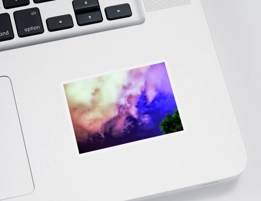 Nebraskasc Sticker featuring the photograph Faces in the Clouds 002 by NebraskaSC