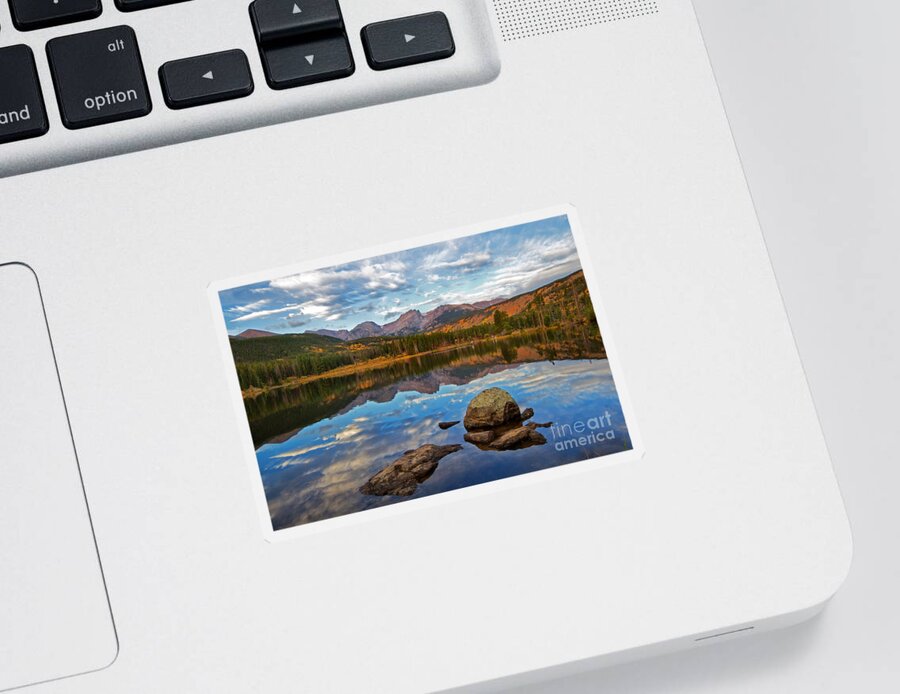Rmnp Sticker featuring the photograph Fall on Sprague Lake in Rocky Mountain National Park by Ronda Kimbrow