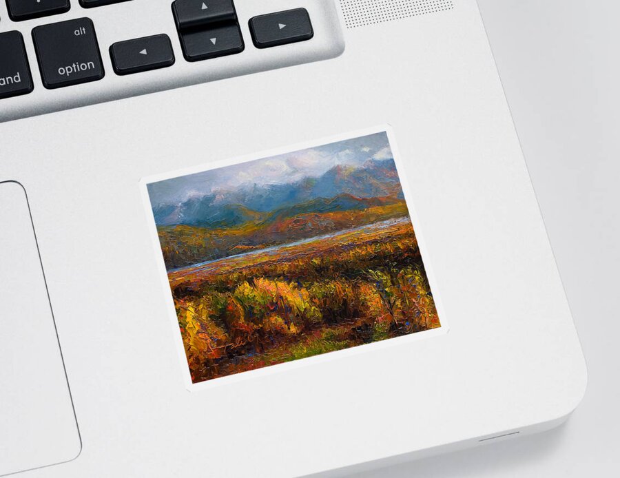 Fall Sticker featuring the painting Fall by Talya Johnson