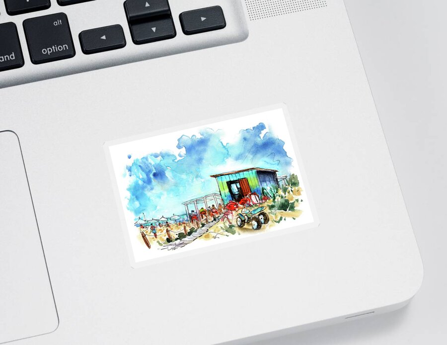 Travel Sticker featuring the painting Farol Island 05 by Miki De Goodaboom