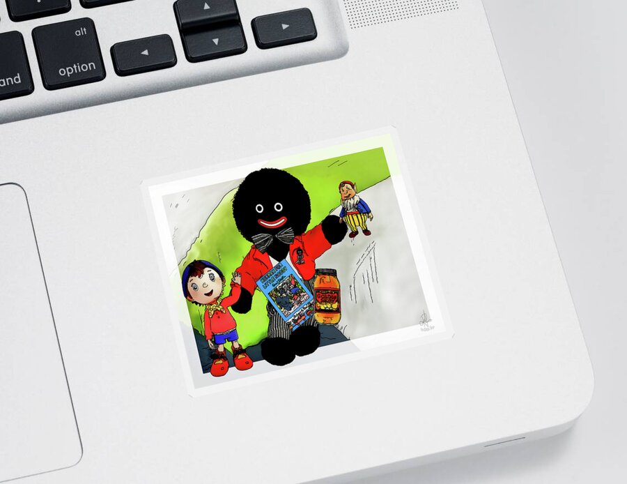 Golliwog Sticker featuring the digital art Favourite Childhood Memories by Pennie McCracken