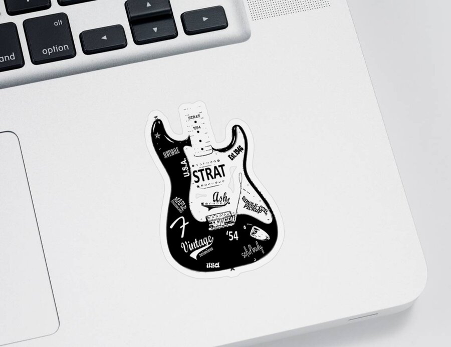 #faatoppicks Sticker featuring the photograph Fender Stratocaster 54 by Mark Rogan