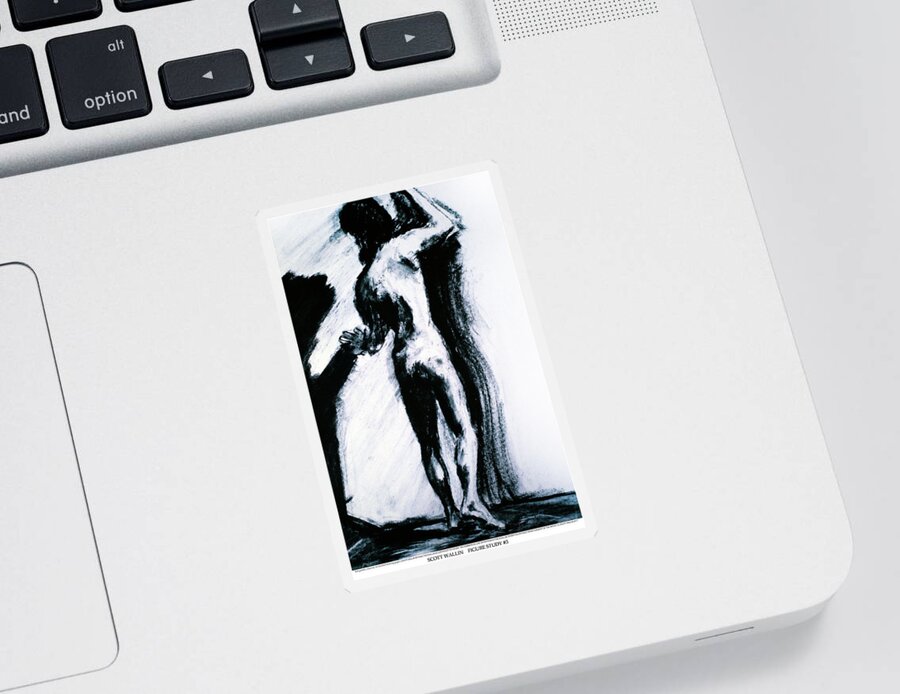 A Set Of Figure Studies Sticker featuring the painting Figure Study Three by Scott Wallin