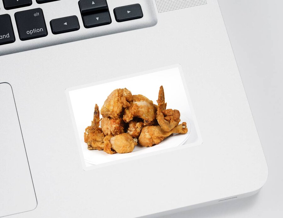 Food Sticker featuring the photograph Fine Art Fried Chicken Food Photography by James BO Insogna