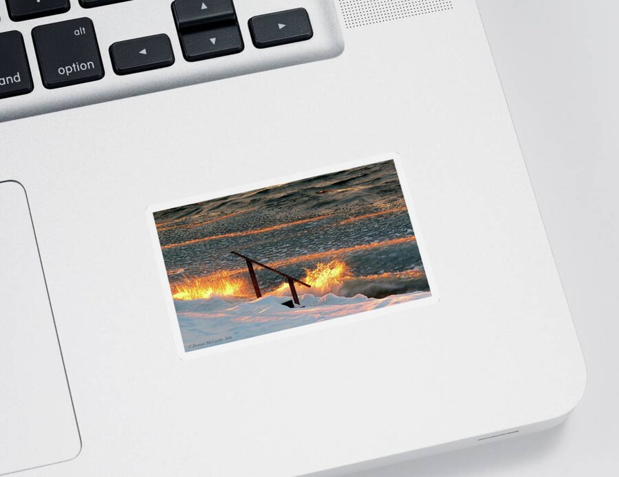Thousand Islands Sticker featuring the photograph Fire and Ice by Dennis McCarthy