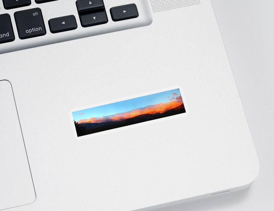 Cloud Sticker featuring the photograph Fire Clouds - Panorama by Shane Bechler