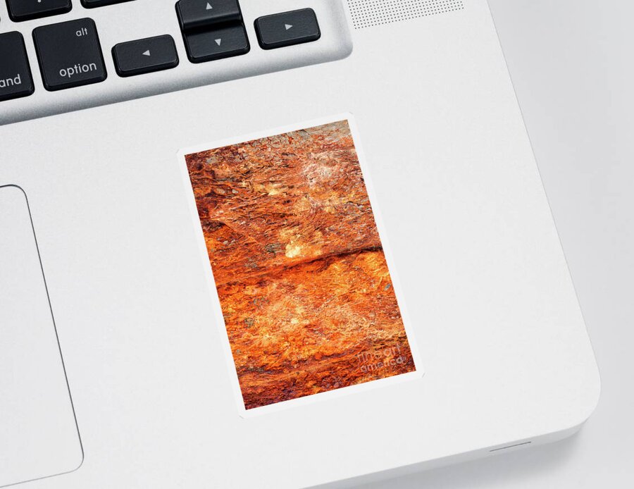 Iron Ore Sticker featuring the photograph Fire Rock by Tim Gainey