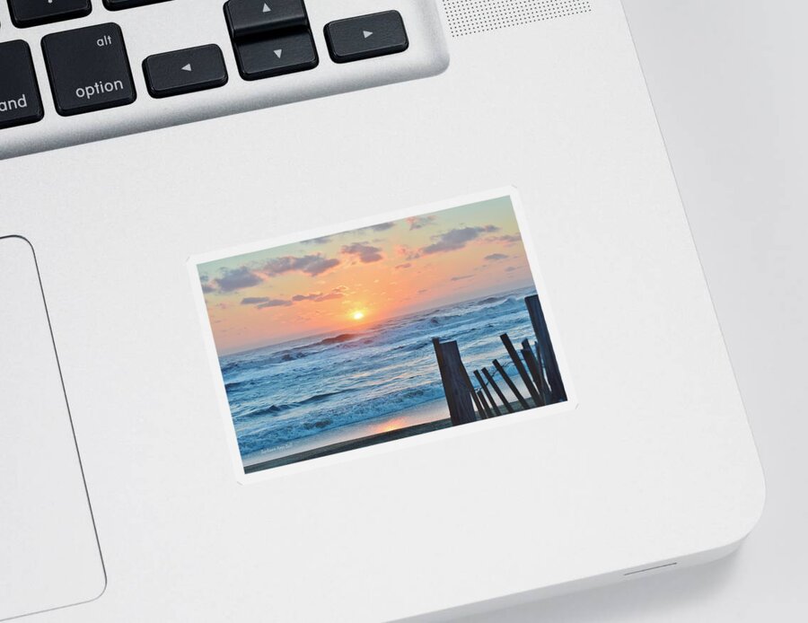 Obx Sunrise Sticker featuring the photograph First day of Spring by Barbara Ann Bell