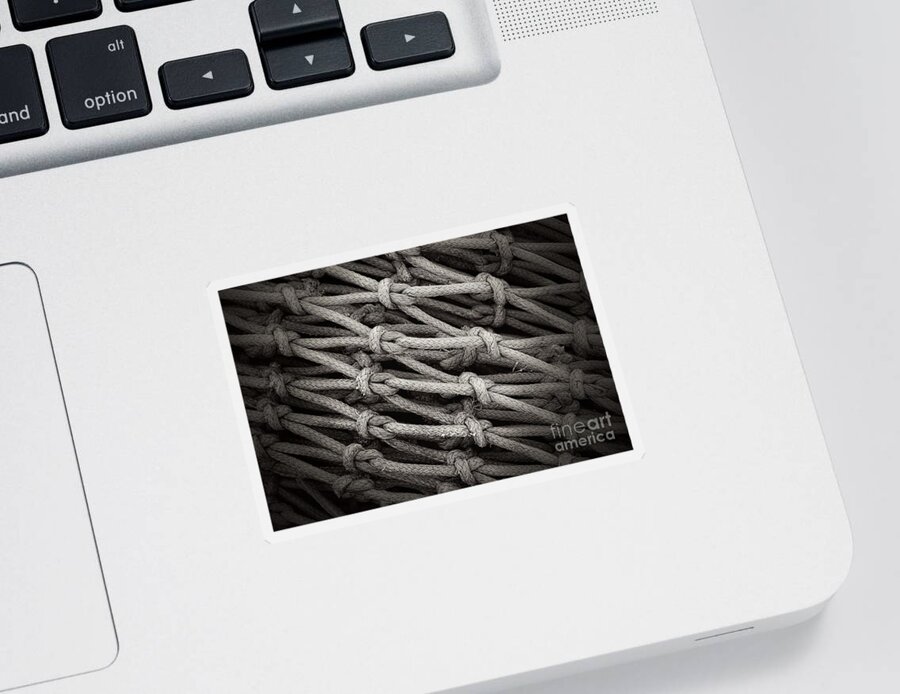 Rope Sticker featuring the photograph Fishing Nets by Clare Bevan