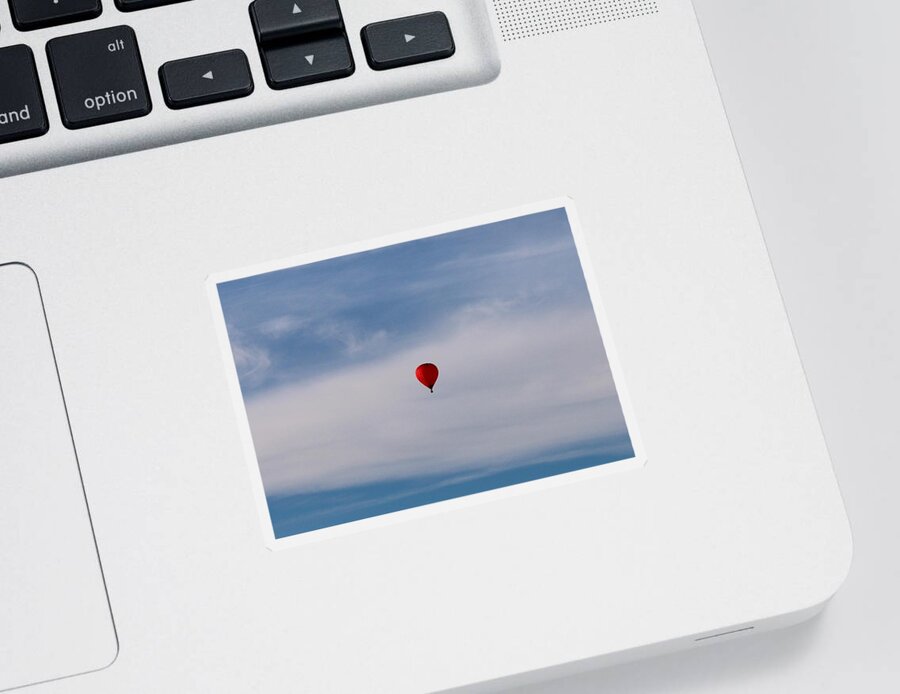 Hot Air Balloon Sticker featuring the photograph Floating High by Christy Pooschke