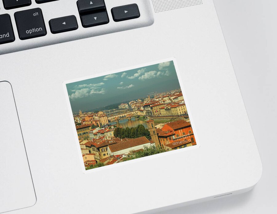 Florence Sticker featuring the photograph Florence Italy by Maria Rabinky