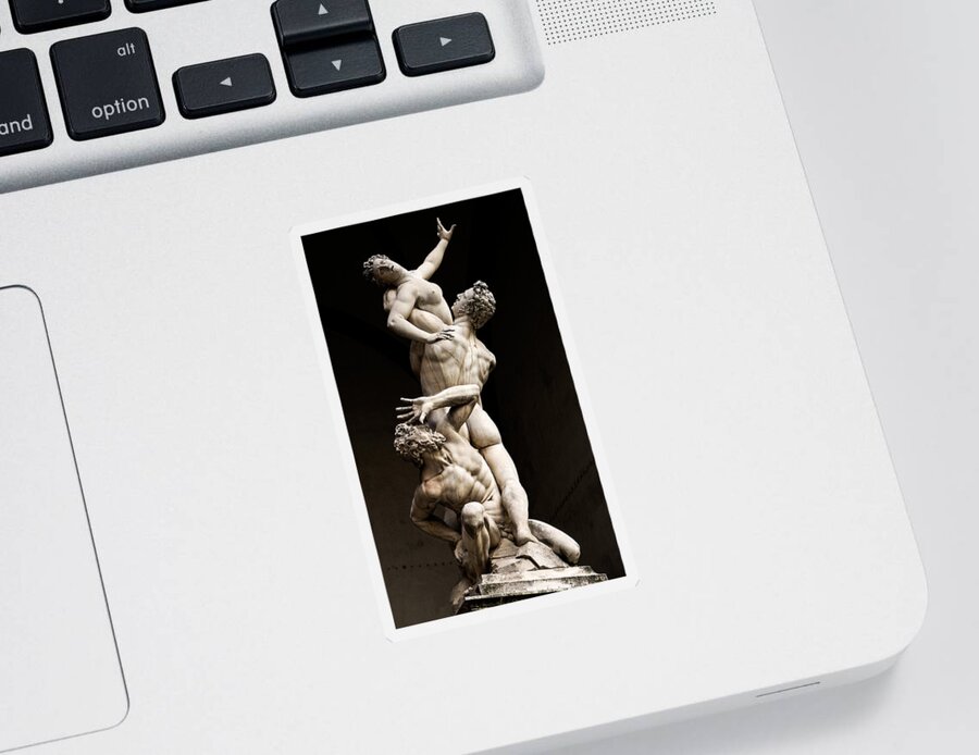 Florence Sticker featuring the photograph Florence - rape of the sabine women by Weston Westmoreland