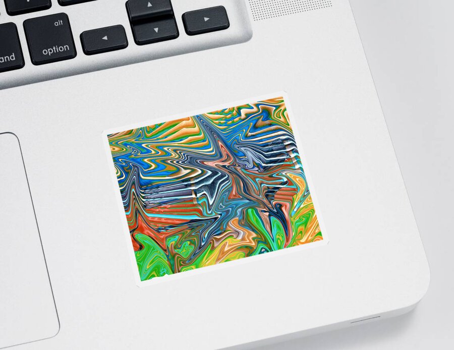 Abstract Sticker featuring the photograph Flow Sketch by Matt Cegelis