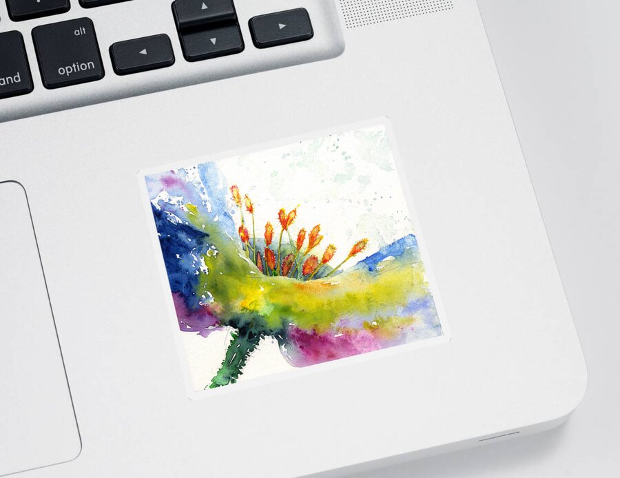 Watercolor Sticker featuring the painting Flower 1 by John D Benson