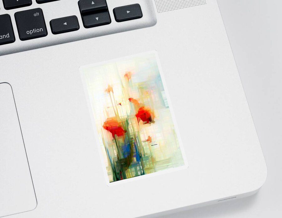 Art Sticker featuring the digital art Flower 9230 by Rafael Salazar