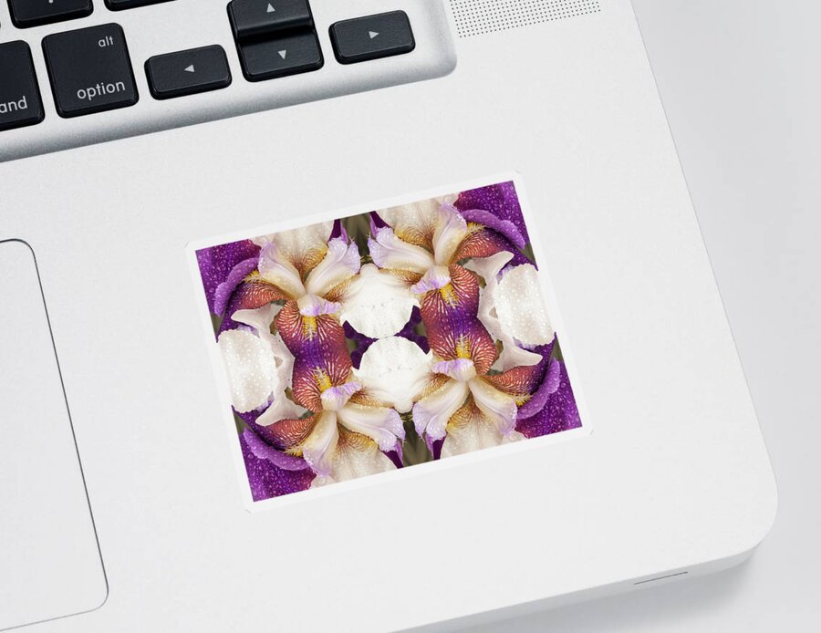 Mandala Sticker featuring the photograph Flower Mandala - 0354d by Paul W Faust - Impressions of Light