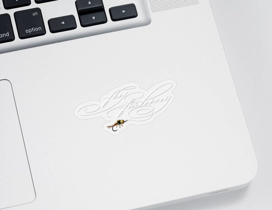 Fly Fishing Sticker featuring the painting Fly Fishing Nymph by Robert Corsetti