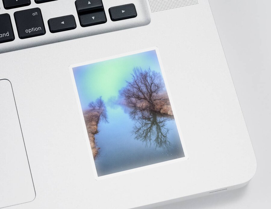 Fog Sticker featuring the photograph Fog on the Redwater by Fiskr Larsen
