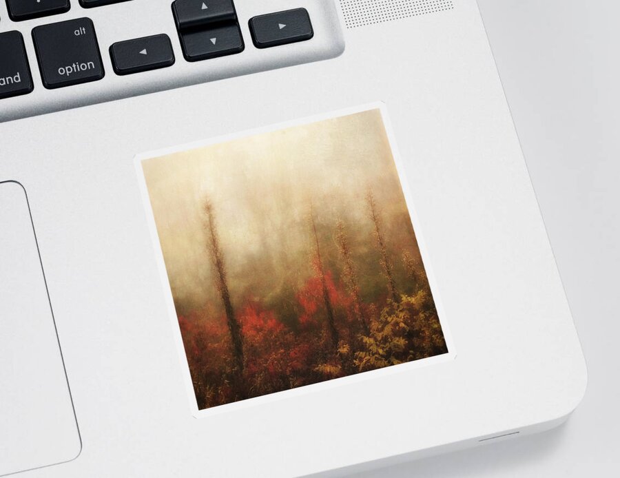 Photography Sticker featuring the photograph Foggy Fall on the Parkway by Melissa D Johnston