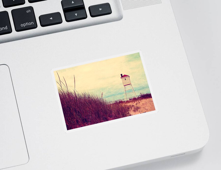 Lighthouse Sticker featuring the photograph Foghorn at Big Sable Point by Michelle Calkins