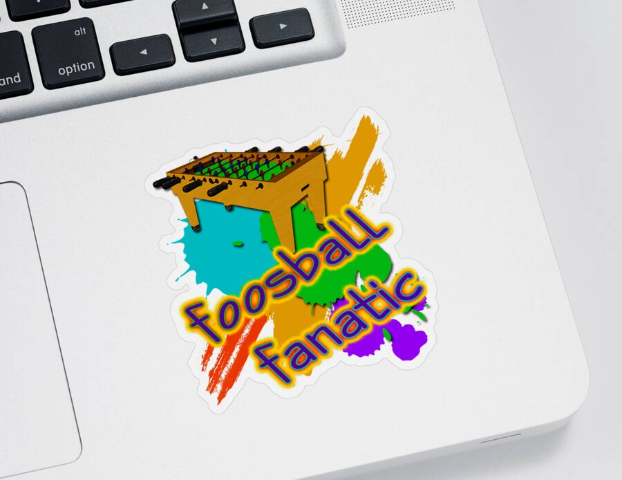 Foosball Fanatic Sticker featuring the digital art Foosball Fanatic by David G Paul